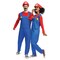 Adult Classic Super Mario Bros Mario Costume Jumpsuit Hat and Faux Mustache Large XL
